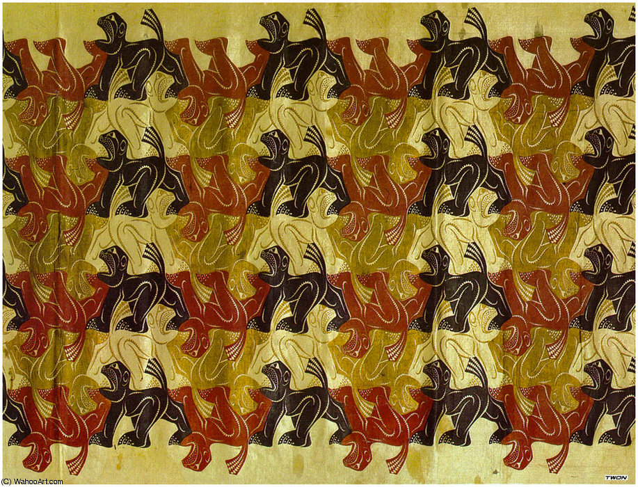 Division Of The Plane_kakemono_ — М. К. Ешер