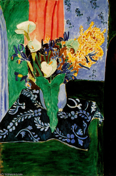Arums, Iris Et Mimosas Huile Sur Toile Moscou, Musée Pouchkine — Henri Matisse