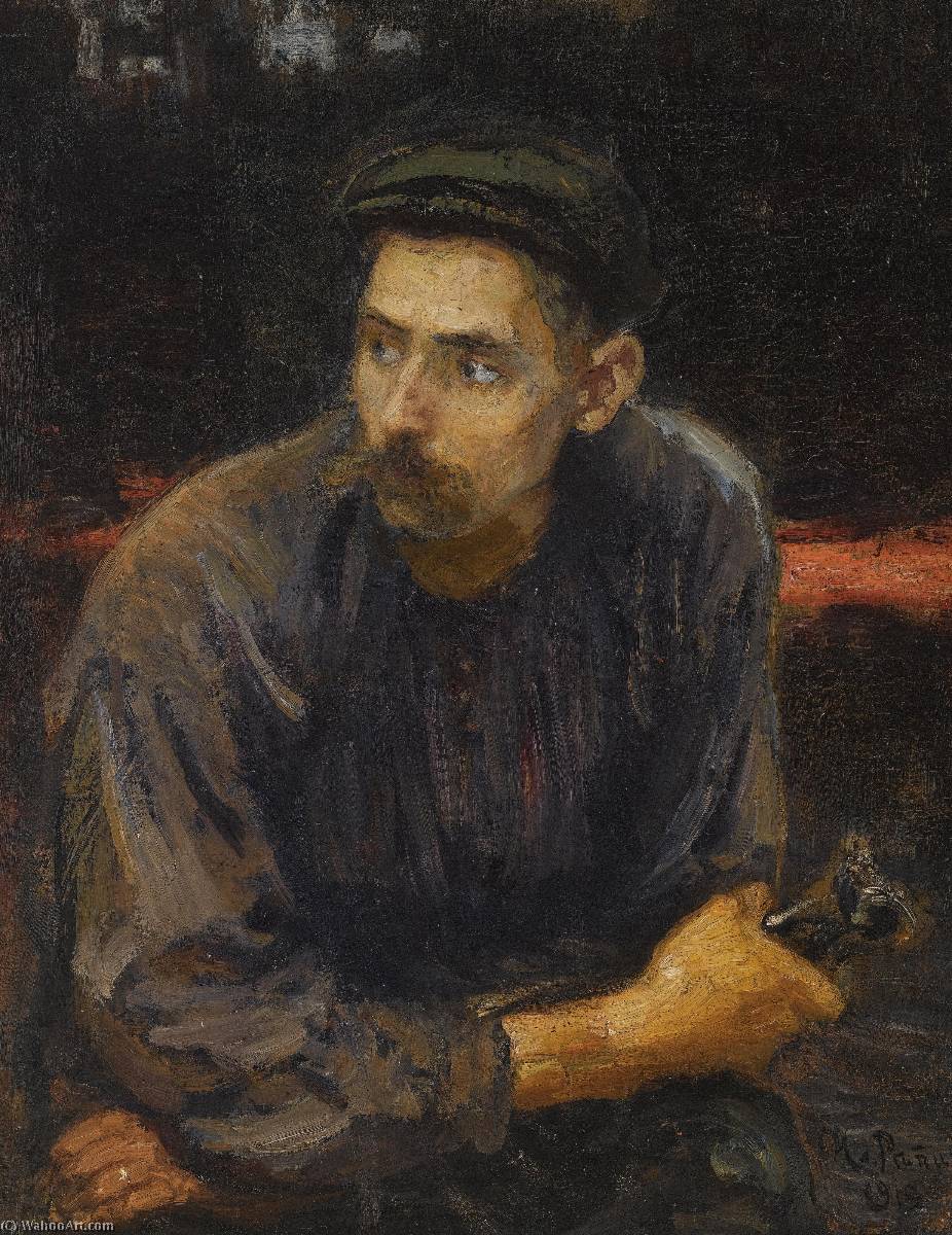 Portrait Of A Worker — Ilya Yefimovich Repin
