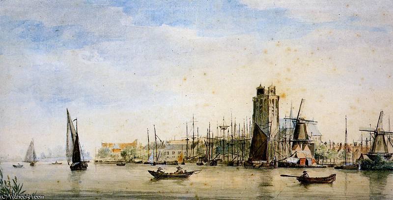 View Of Dordrecht Sun — Aert Schouman