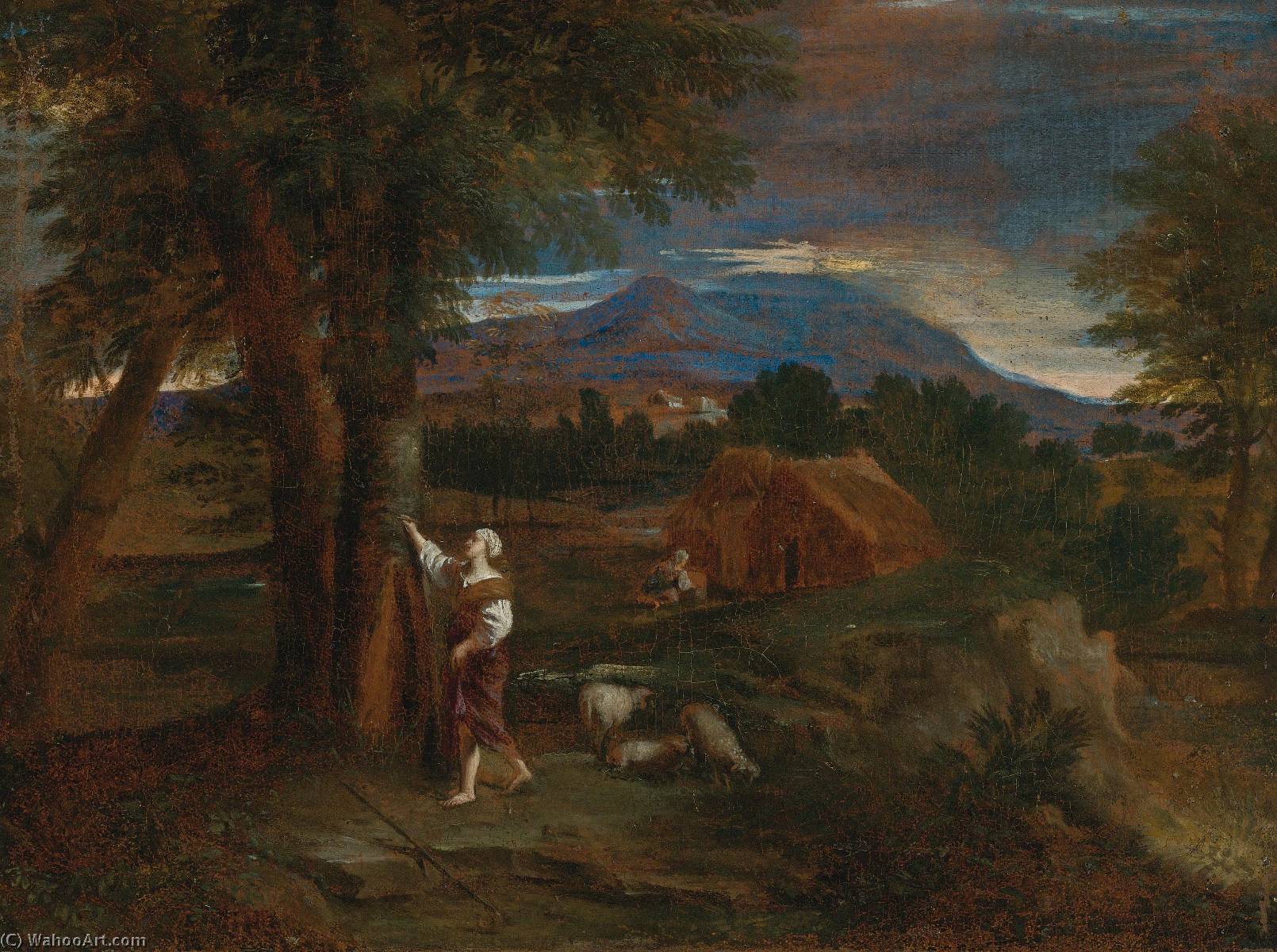 Erminia Carving The Name Of Tancred On A Tree — Da Pier Francesco Mola