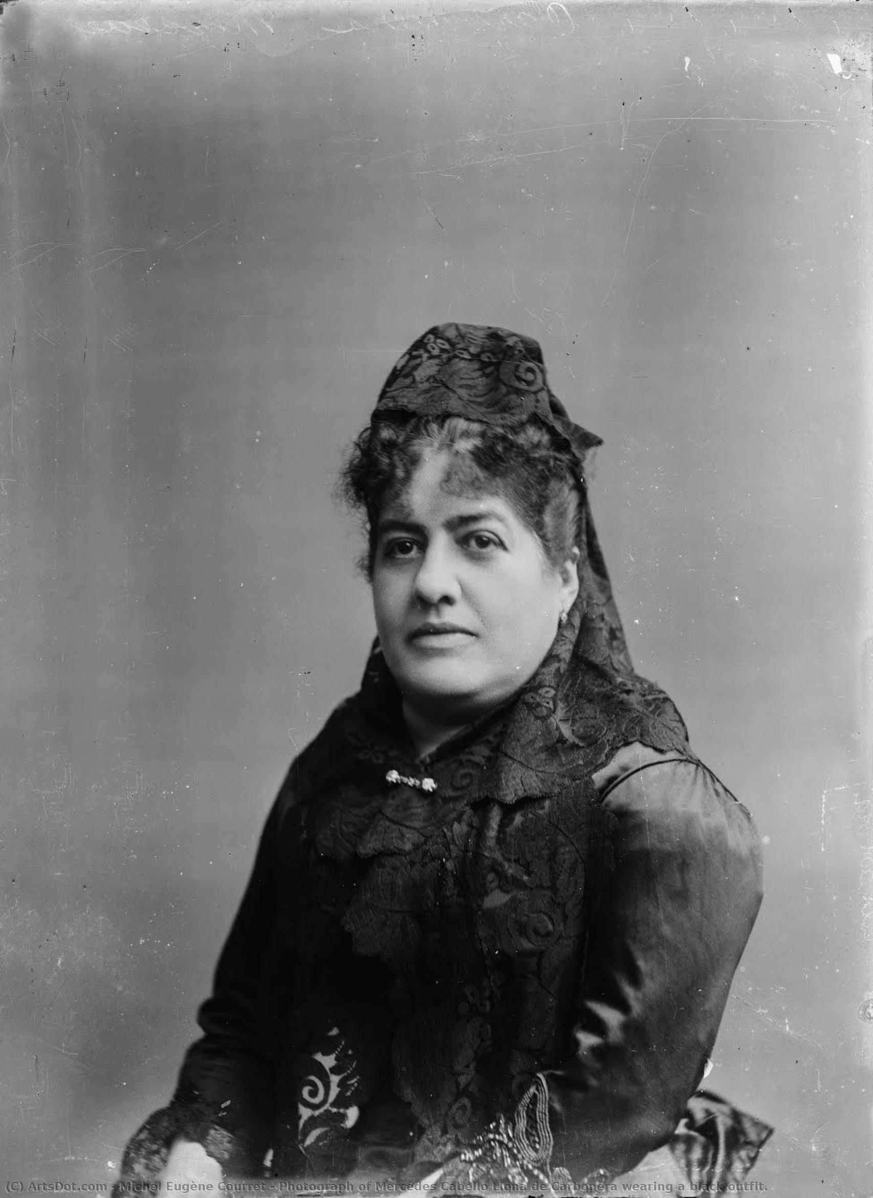 Photograph Of Mercedes Cabello Llona De Carbonera Wearing A Black Outfit. — Michel Eugène Courret