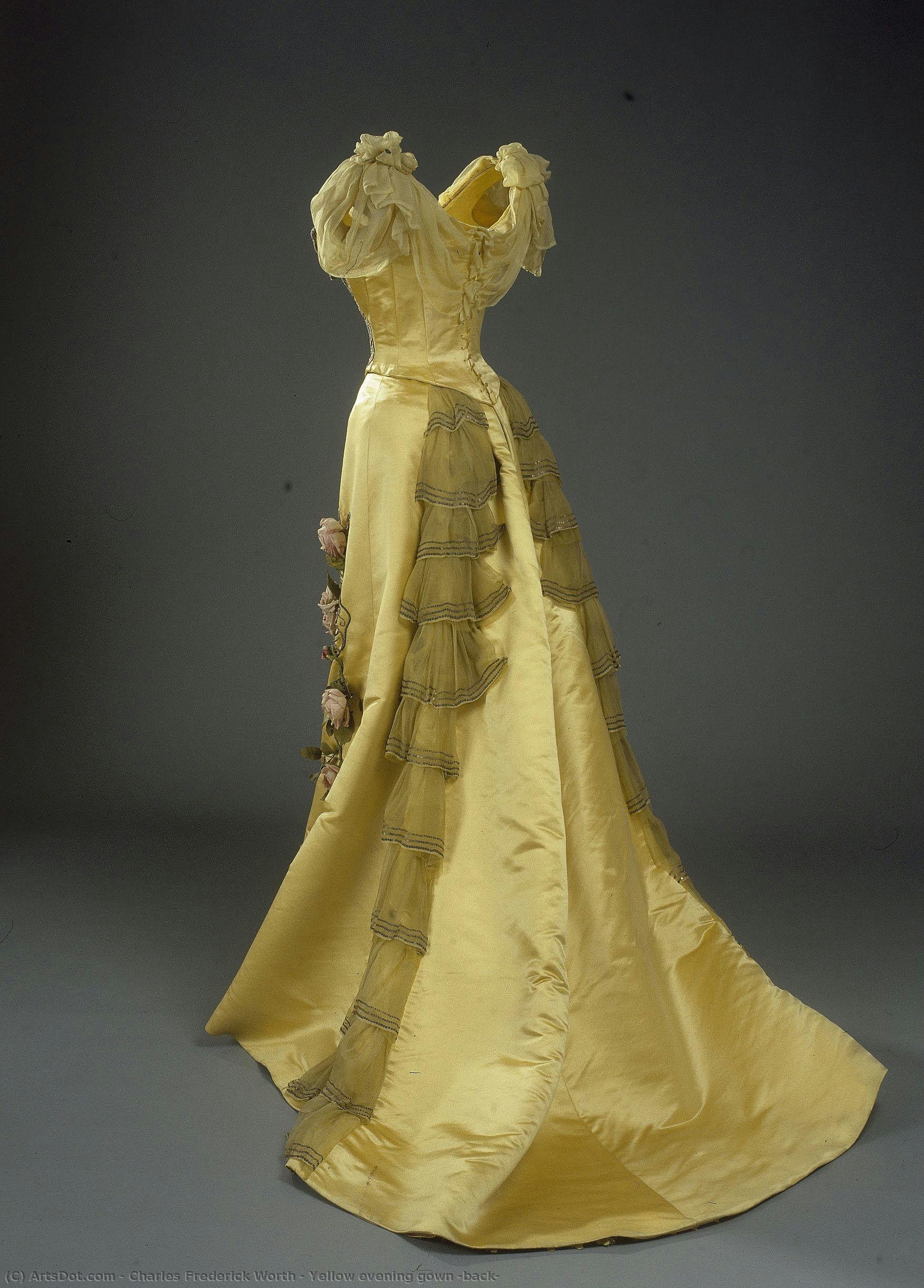 Yellow Evening Gown (back) — Čarlс Frederick Vort
