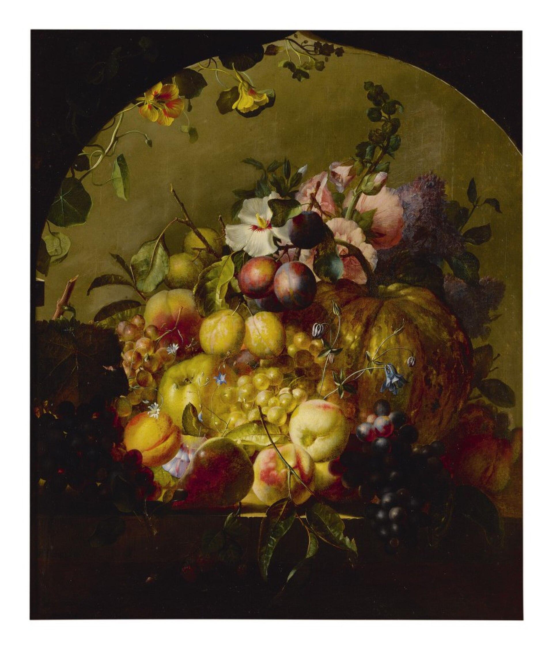 Still Life With Fruit And Flowers — Jean Baptiste Robie