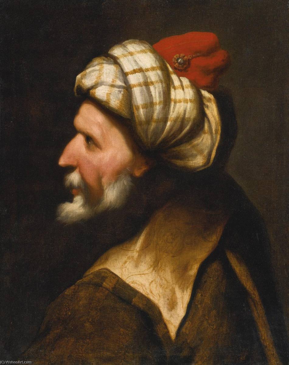 Profile Of A Barbary Pirate, Traditionally Identified As Barbarossa — Detto Pietro Della Vecchia Pietro Muttoni