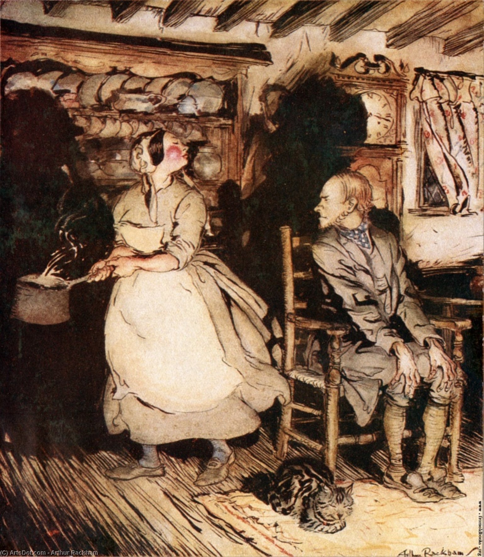 Get Up And Bar The Door — Arthur Rackham