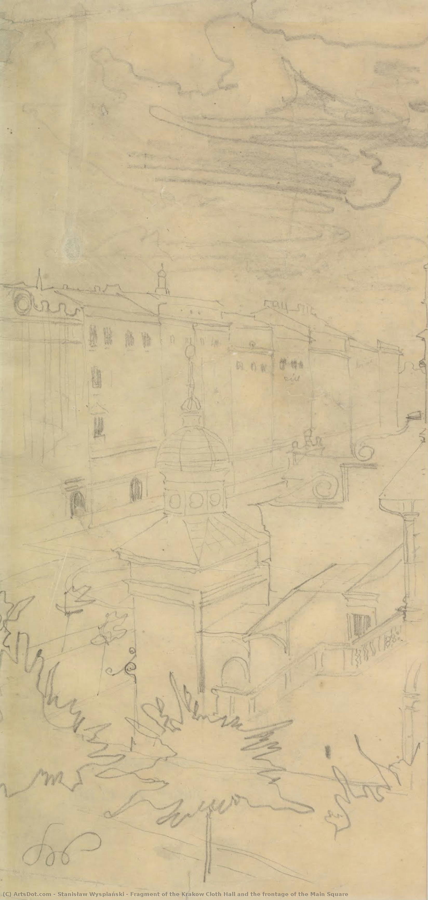 Fragment Of The Krakow Cloth Hall And The Frontage Of The Main Square — Stanislaw Wyspianski