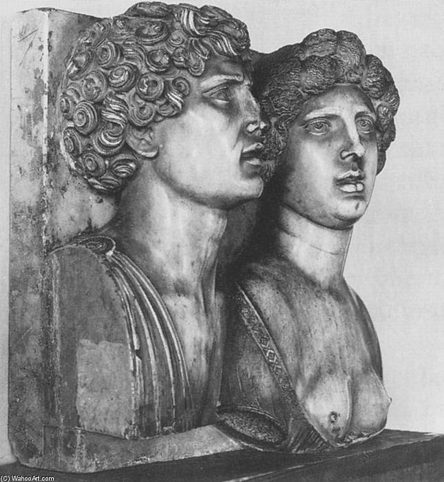 Self-portrait (.) With His Wife In Ancient Guise — Tullio Lombardo (tullio Solari)