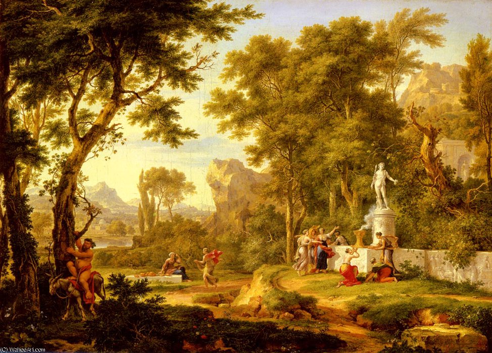 A Classical Landscape With The Worship Of Bacchus — Jan Van Huysum