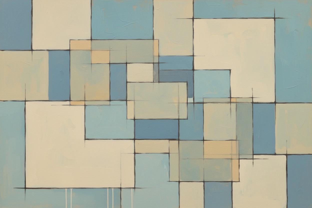 Architectural Silence No. 1: Interlocking Planes In Slate And Sand — Océane Hamon