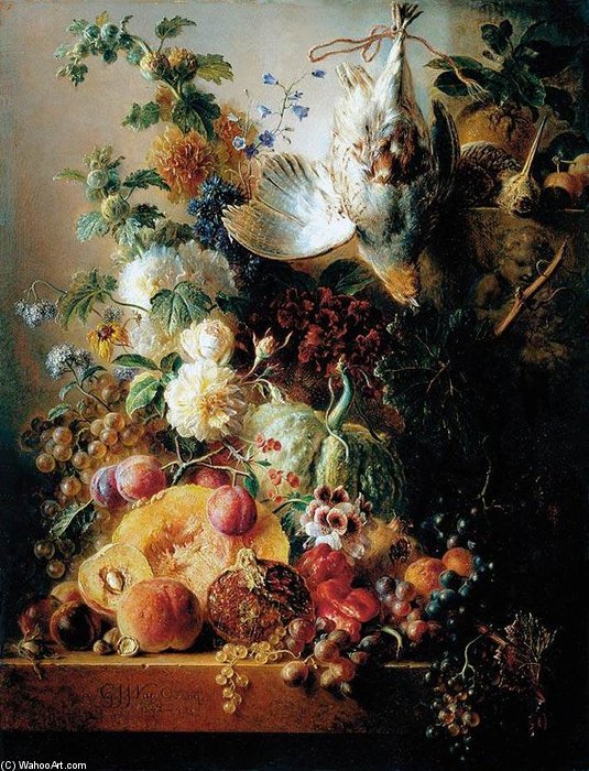 Still-life Of Fruit — Georgius Jacobus Johannes Van Os