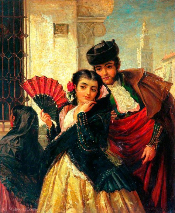Scene In Spain, Near Seville — John Bagnold Burgess