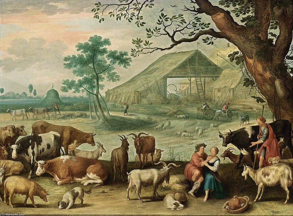 Landscape With Amorous Shepherds — Willem Van Nieulandt