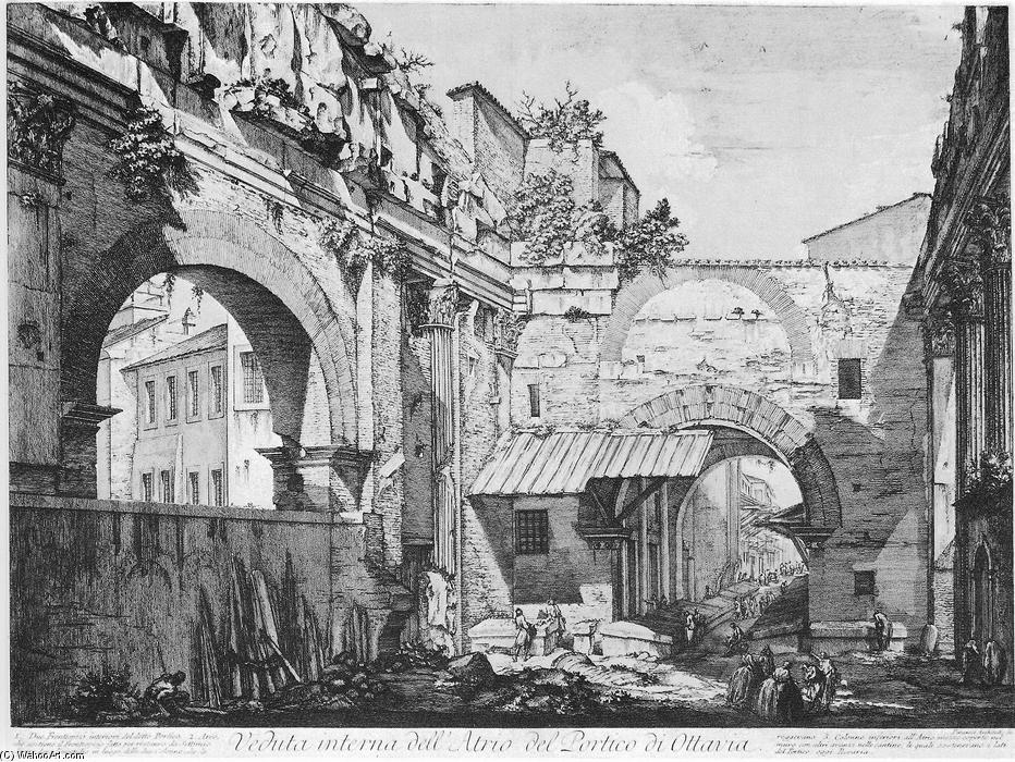 Veduta Dell`atrio Del Portico Di Ottavia — Giovanni Battista Piranesi