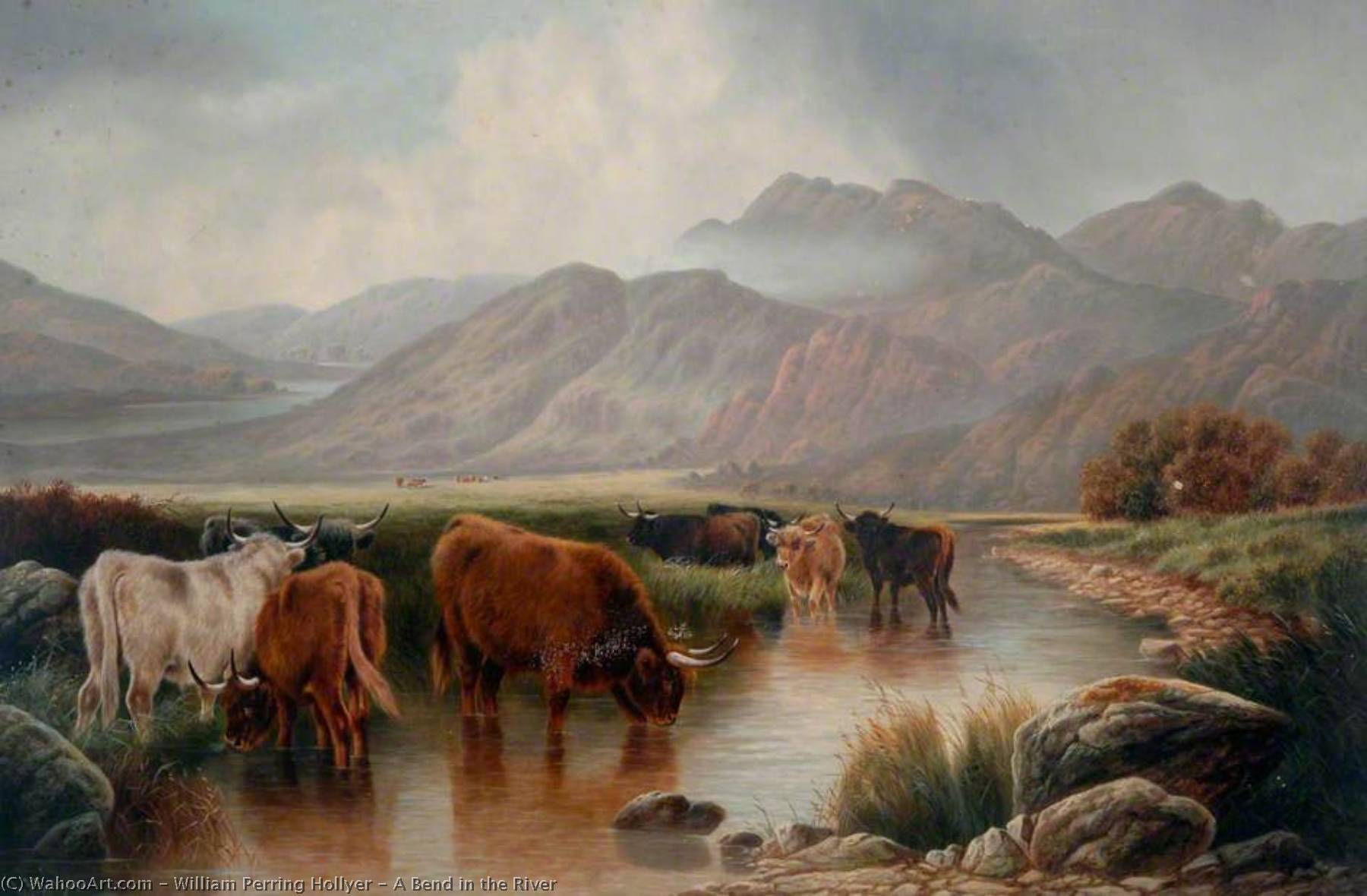 A Bend In The River — William Perring Hollyer