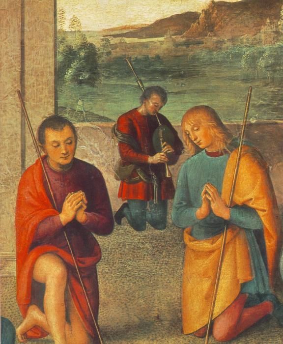 The Presepio (detail 1) — Vannucci Pietro (le Perugin)