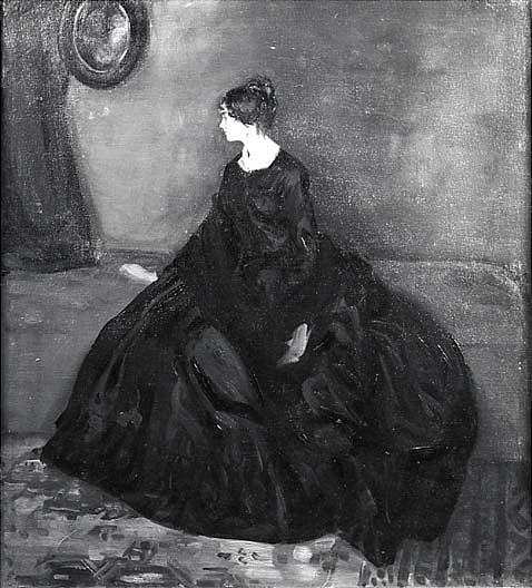 Woman In Black, (painting) — Alfred Henry Maurer