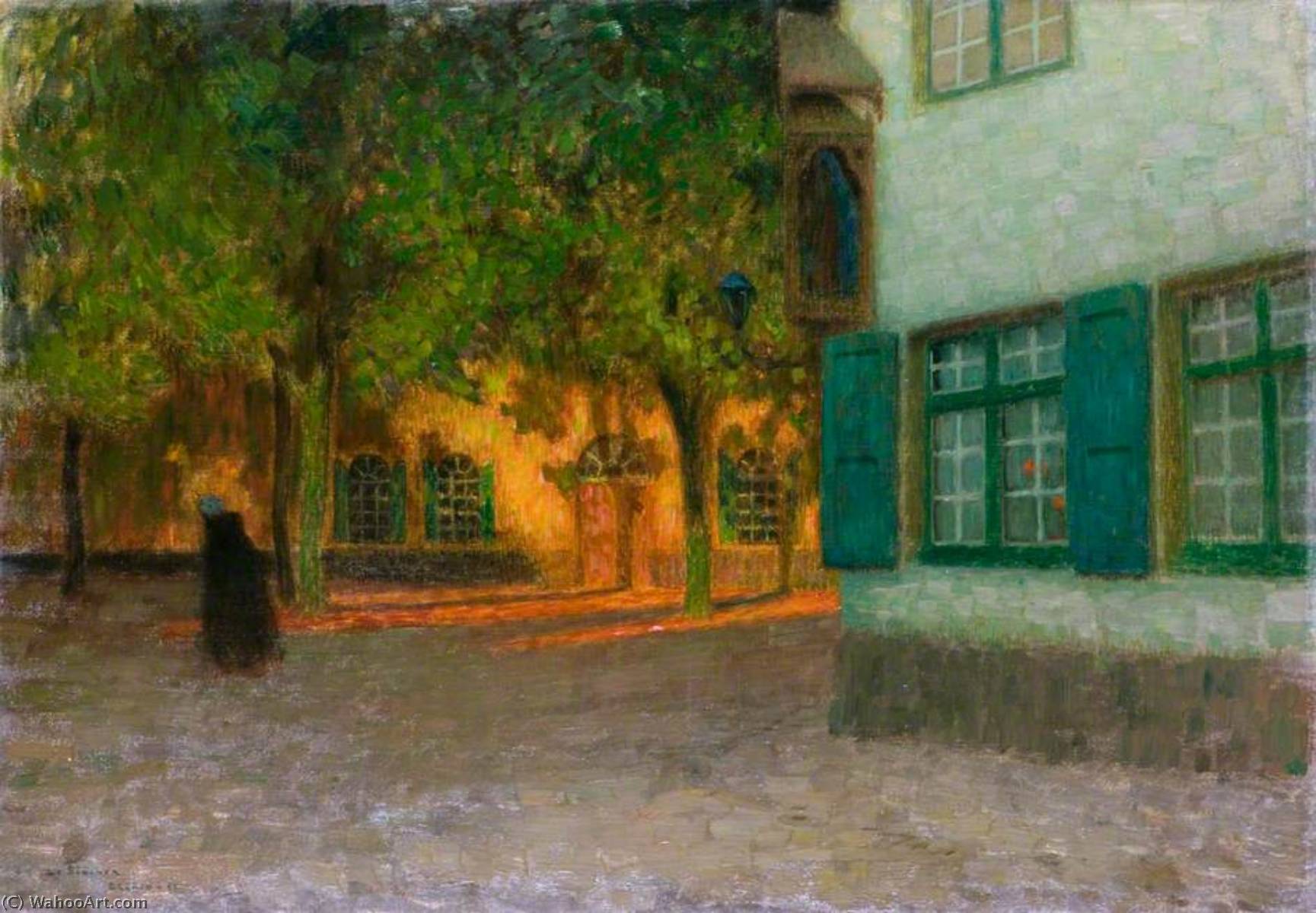 The House With The Green Shutters (beguinage. Maisons À Contre Jour, Bruges) — Henri Le Sidaner