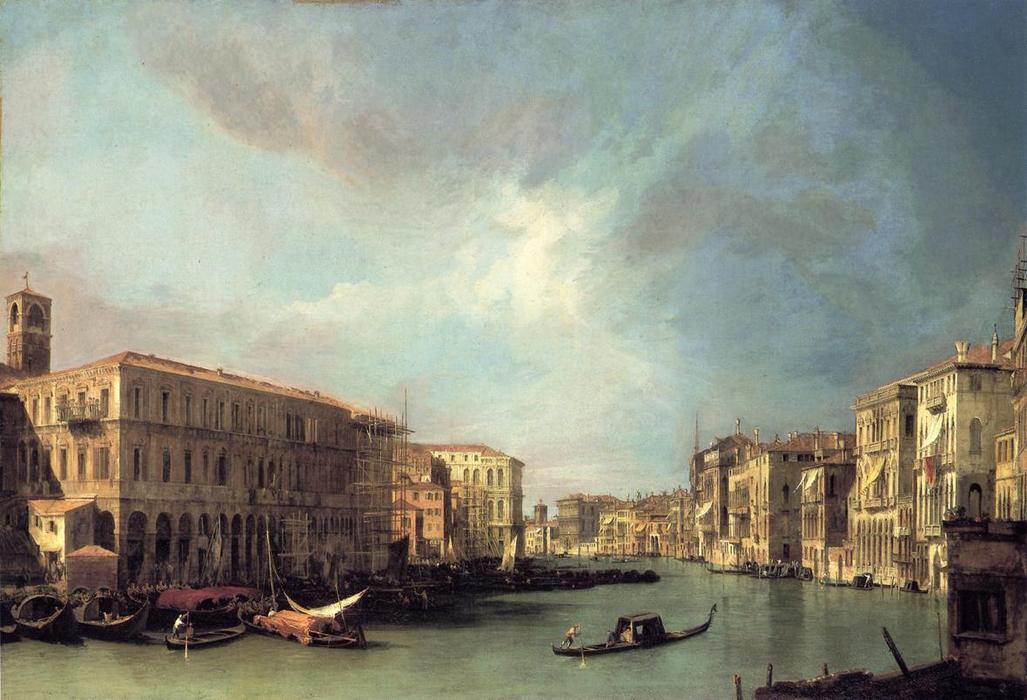 Grand Canal Looking North From Near The Rialto Bridge — Canaletto