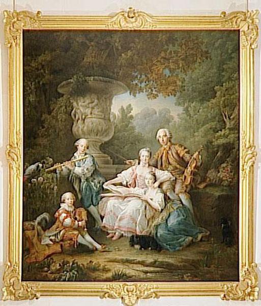 La Famille De Sourches — François Hubert Drouais