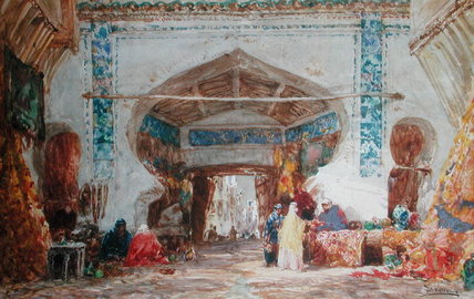 Bazaar In Constantinople — Félix François Georges Philibert Ziem