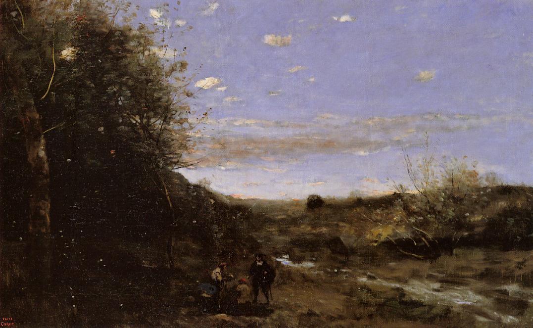 Hamlet And The Gravedigger — Jean-baptiste-camille Corot