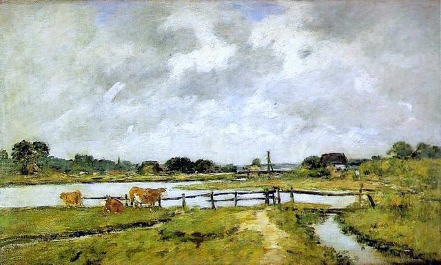 The Valley Of The Touques. Cows In The Meadow. — Eugène Louis Boudin
