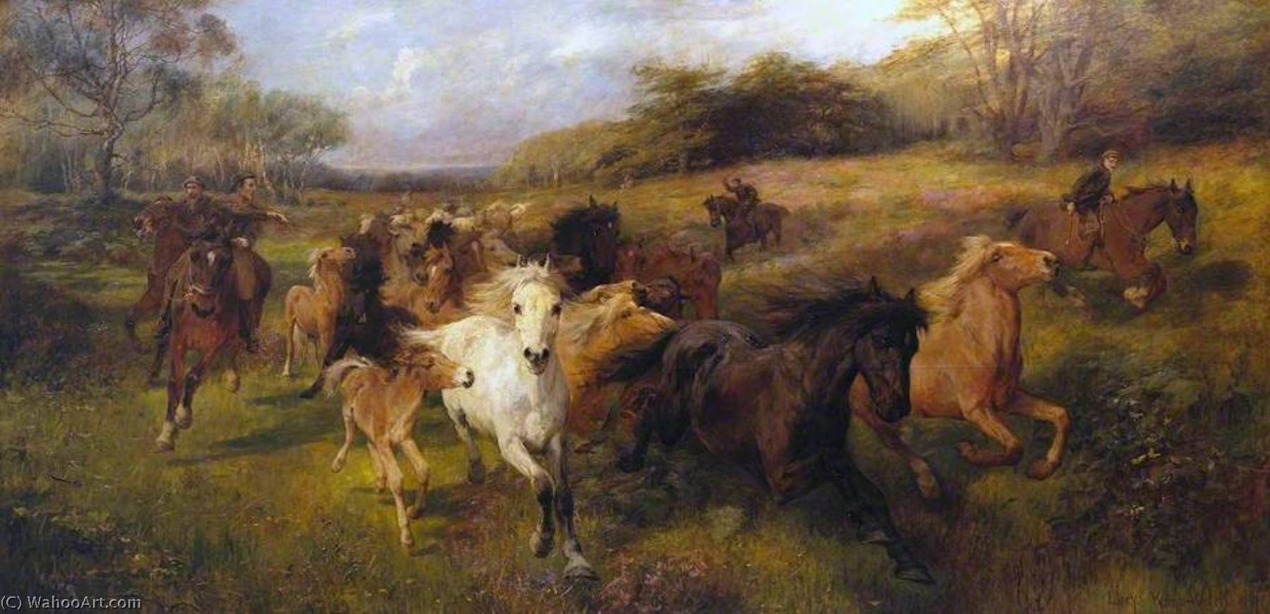 Colt Hunting In The New Forest — Lucy Elizabeth Kemp Welch