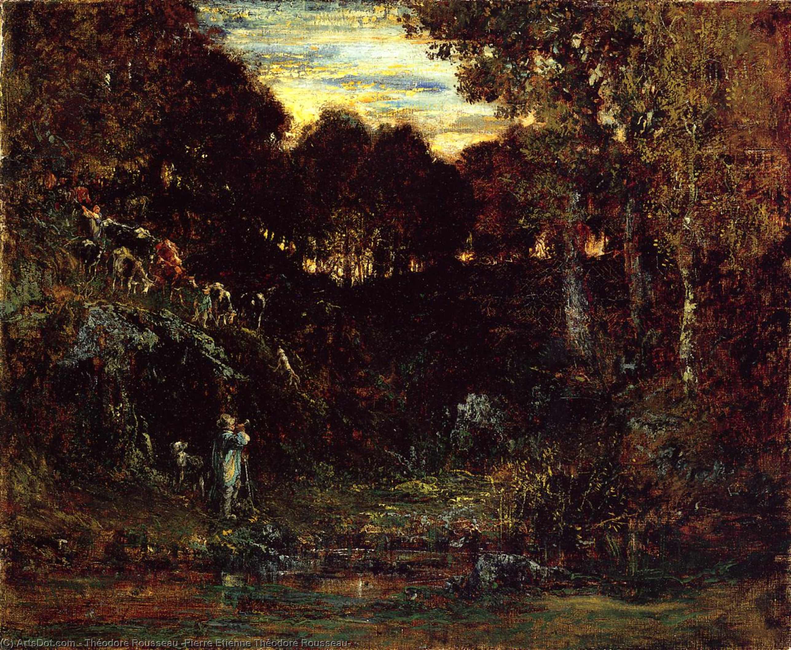 Cows Returning From The Mountainside — Théodore Rousseau (pierre Etienne Théodore Rousseau)
