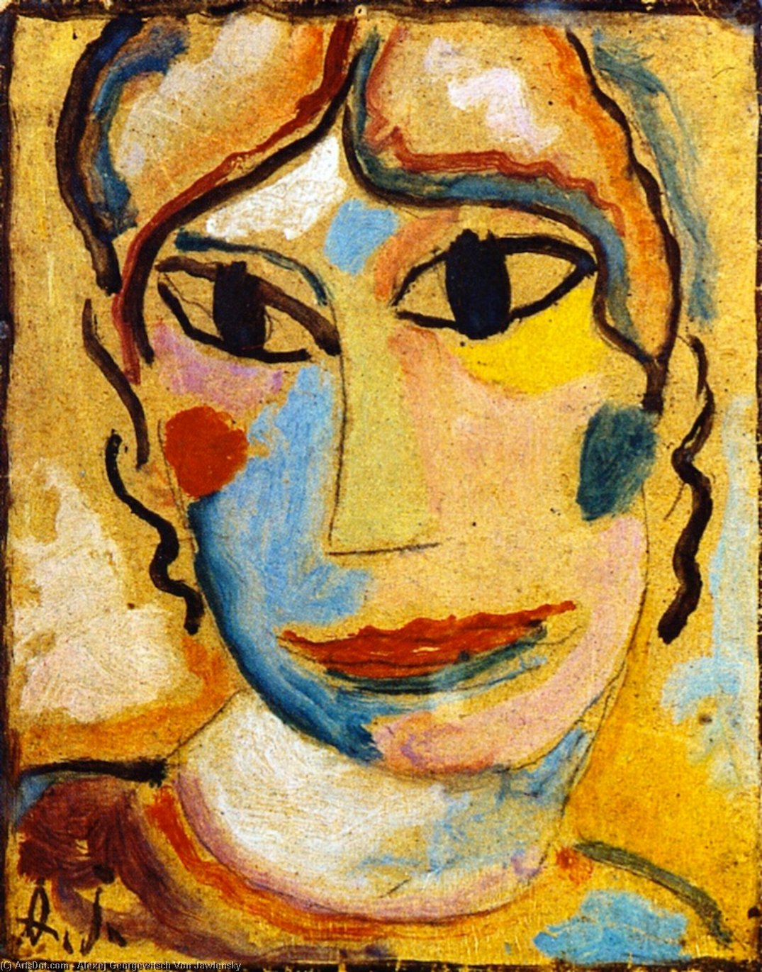 Mystical Head: Head Of A Woman — Alexej Von Jawlensky