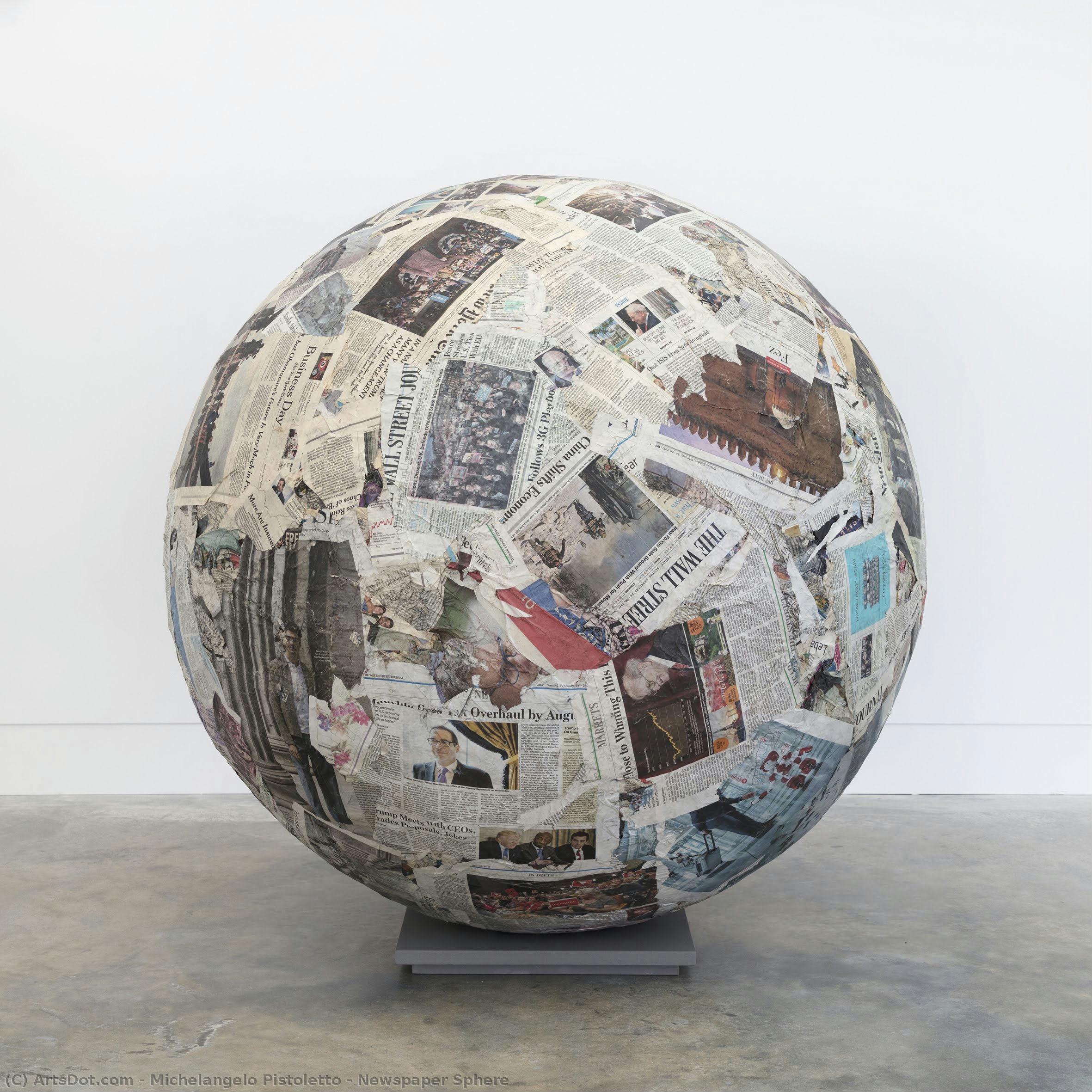 Newspaper Sphere — Michelangelo Pistoletto