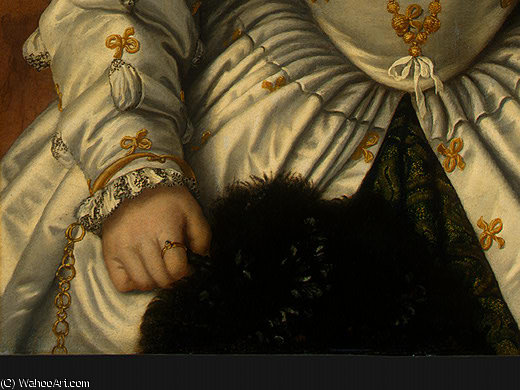 Portrait Of A Lady In White D3 — Alessandro Bonvicino (moretto Da Brescia)