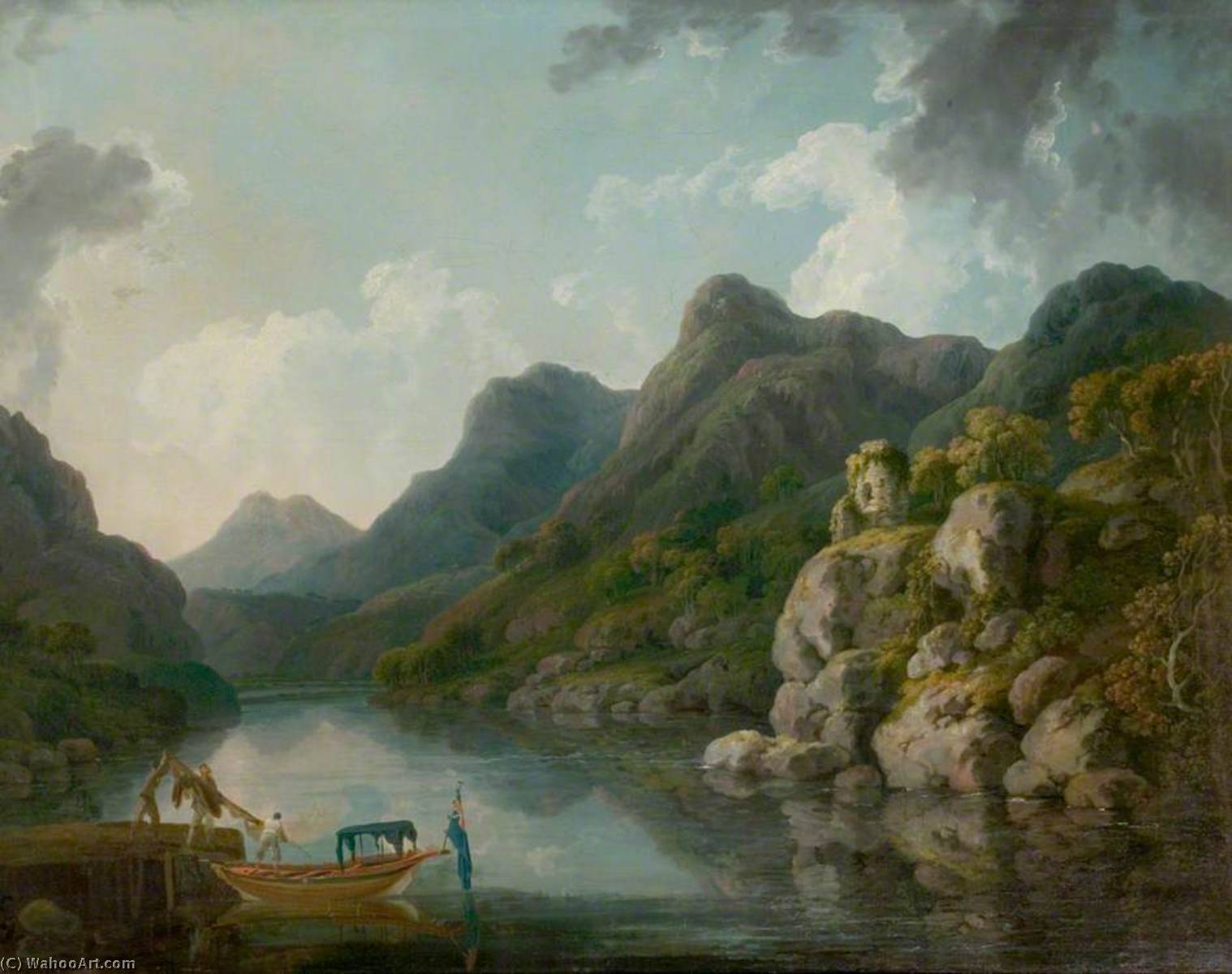 View Of Snowdon With The Castle Of Dolbadarn From Llanberis — Philip James De Loutherbourg