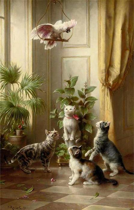 Cats And The Cockatoo — Carl Reichert