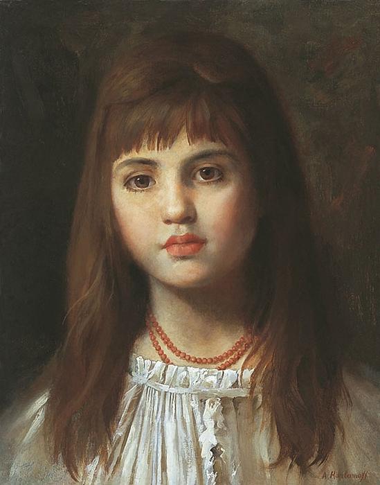 Portrait Of A Young Girl — Alexei Alexeievich Harlamoff