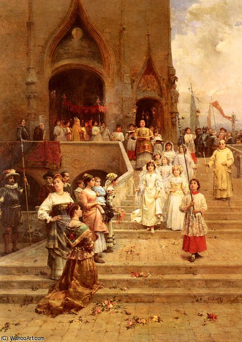 The Confirmation Procession — Cesare Auguste Detti