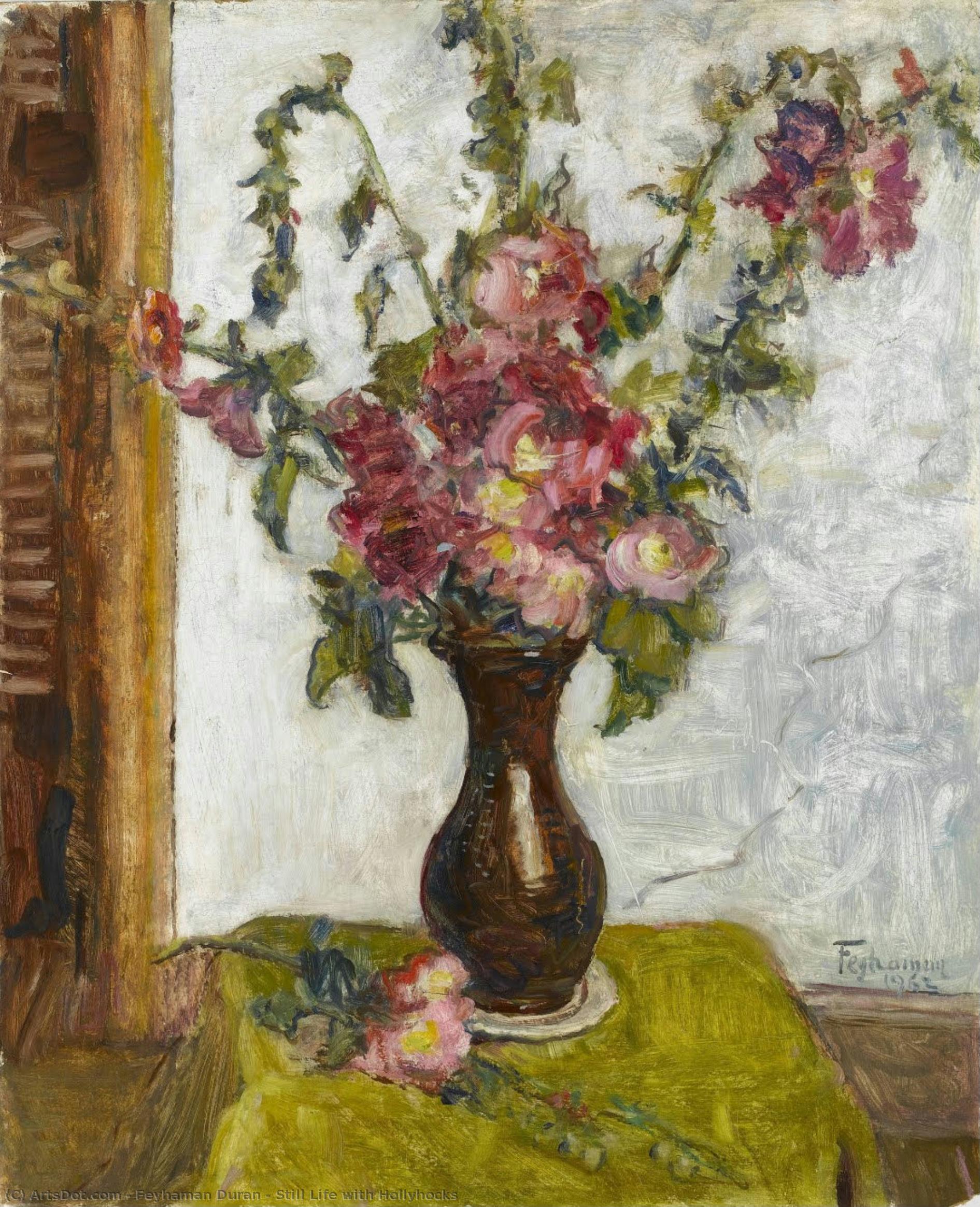 Still Life With Hollyhocks — Feyhaman Duran