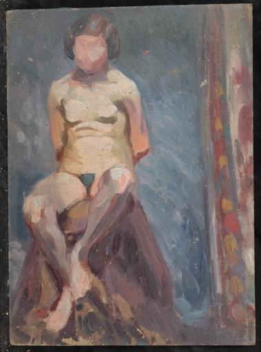 Académie De Femme Nue Assise — Valentine Reyre