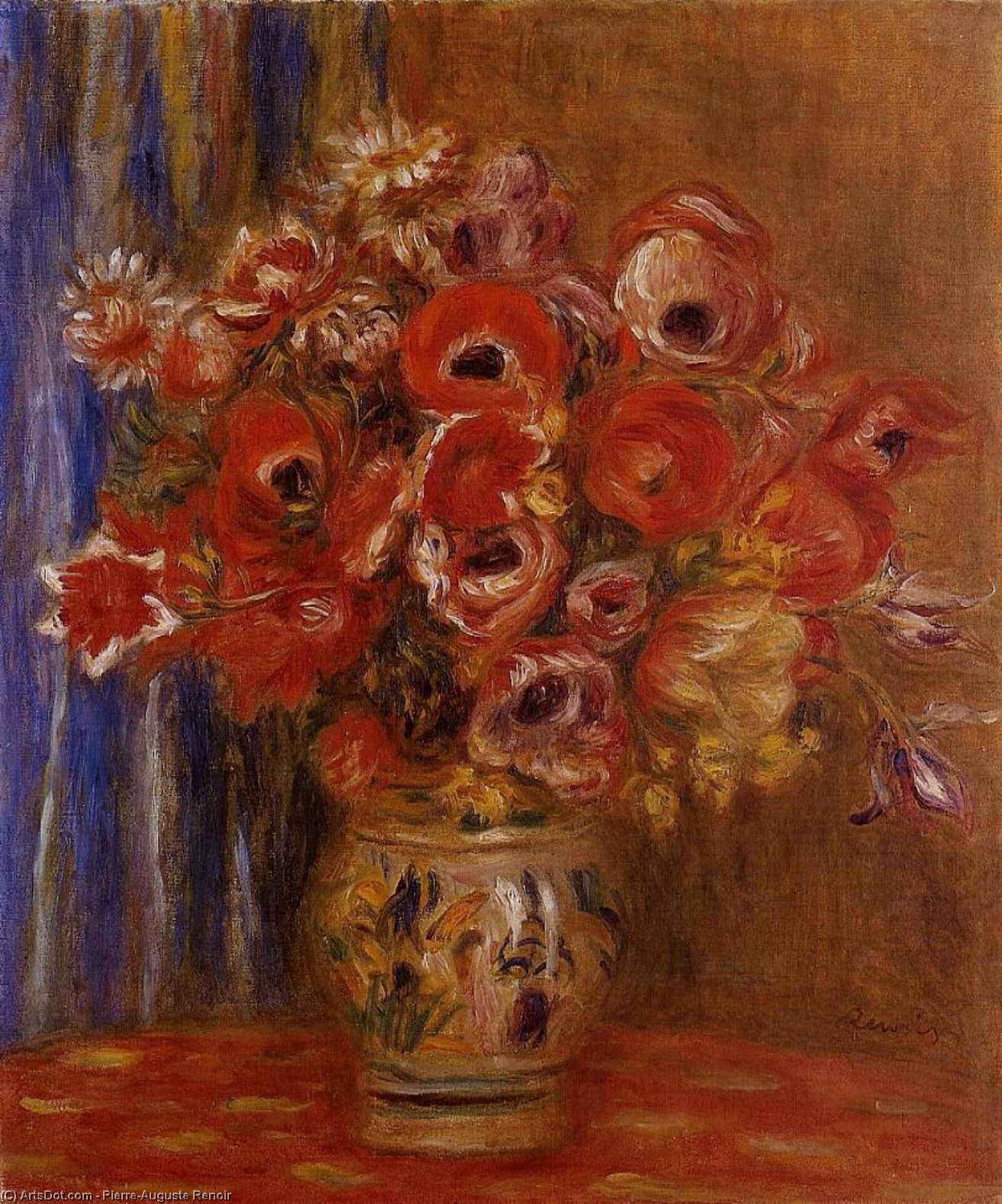 Vase Mit Tulpen Und Narzissen — Pierre-auguste Renoir