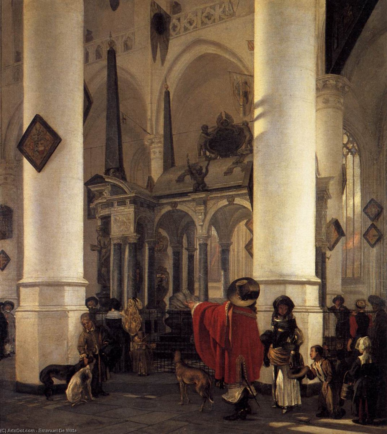 View Of The Tomb Of Willem The Silent In The New Church In — Emanuel De Witte