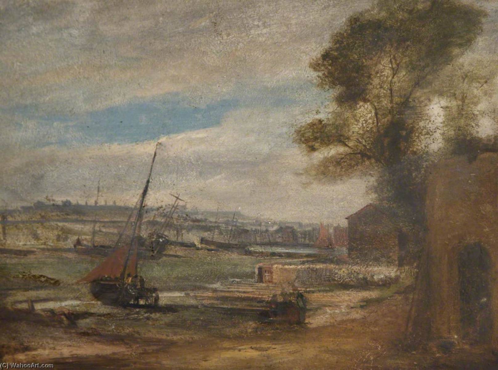 View Of Plymouth From Coxside — Ambrose Bowden Johns