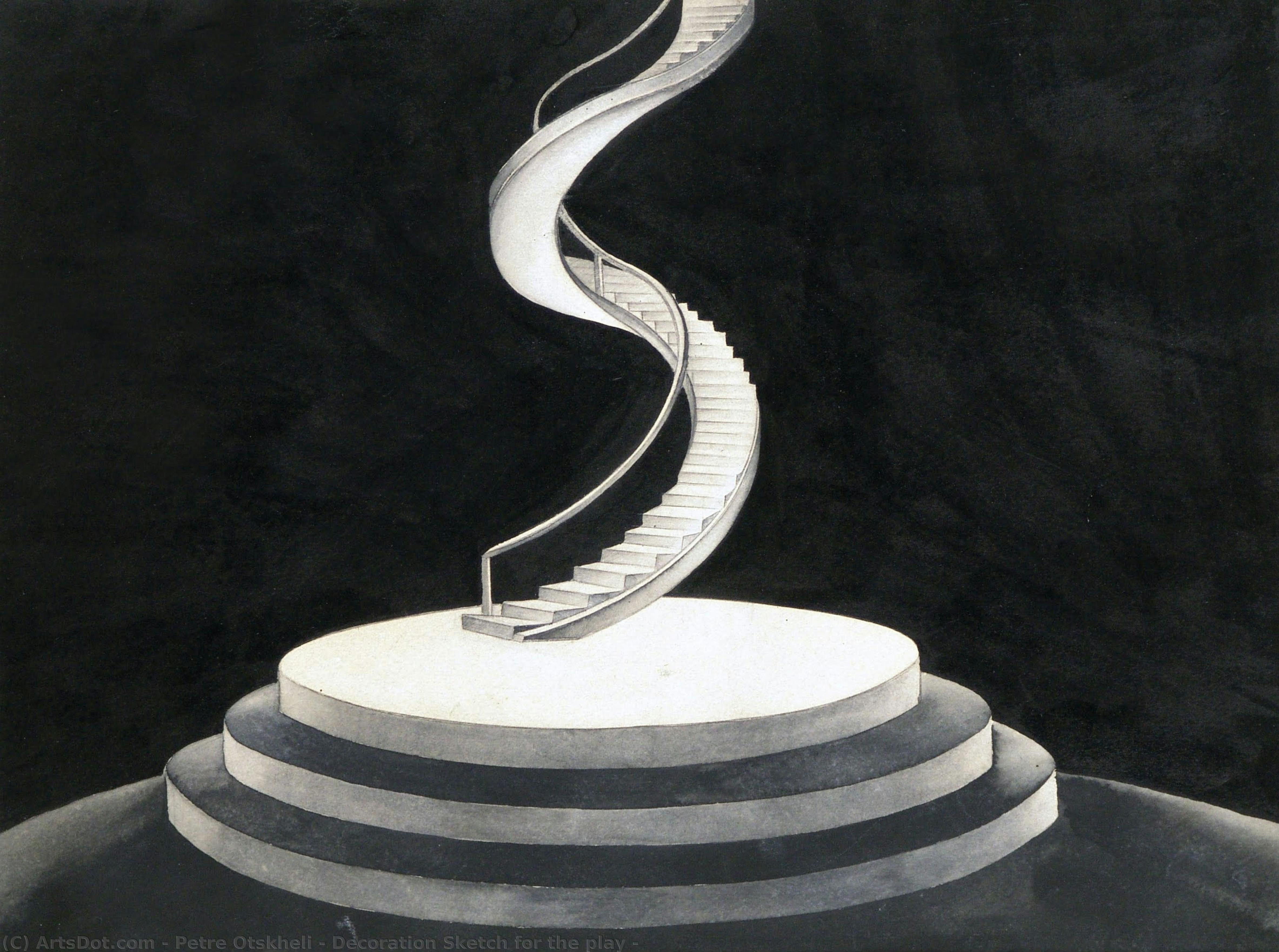 Decoration Sketch For The Play — Petre Otskheli