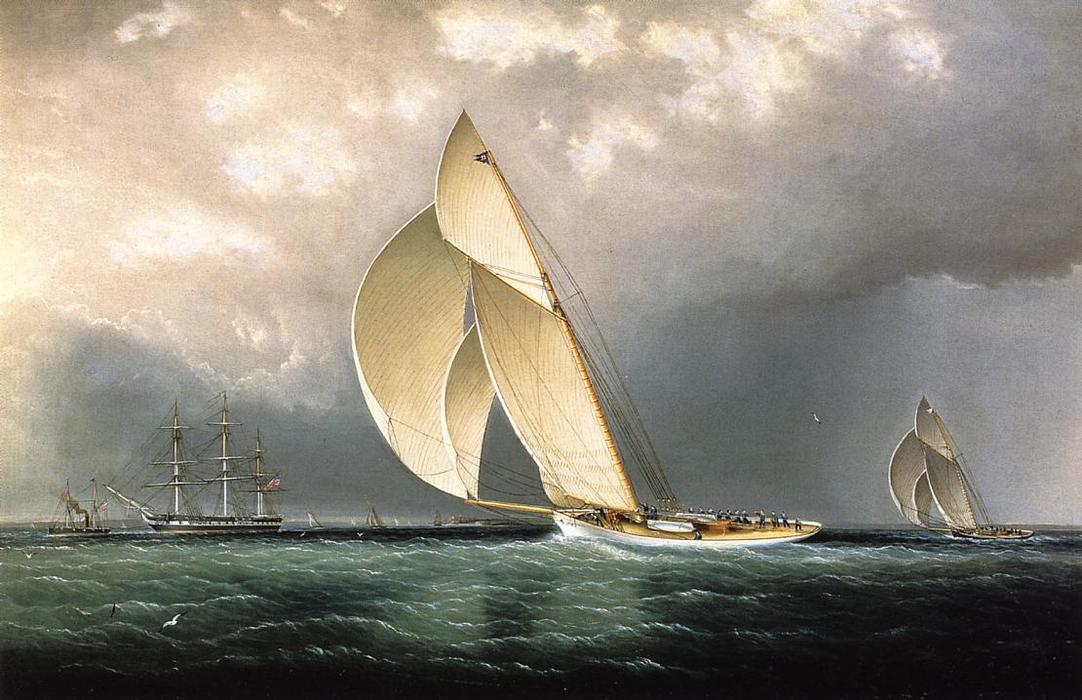 'volunteer' Versus 'thistle', America's Cup, 1887 — James Edward Buttersworth