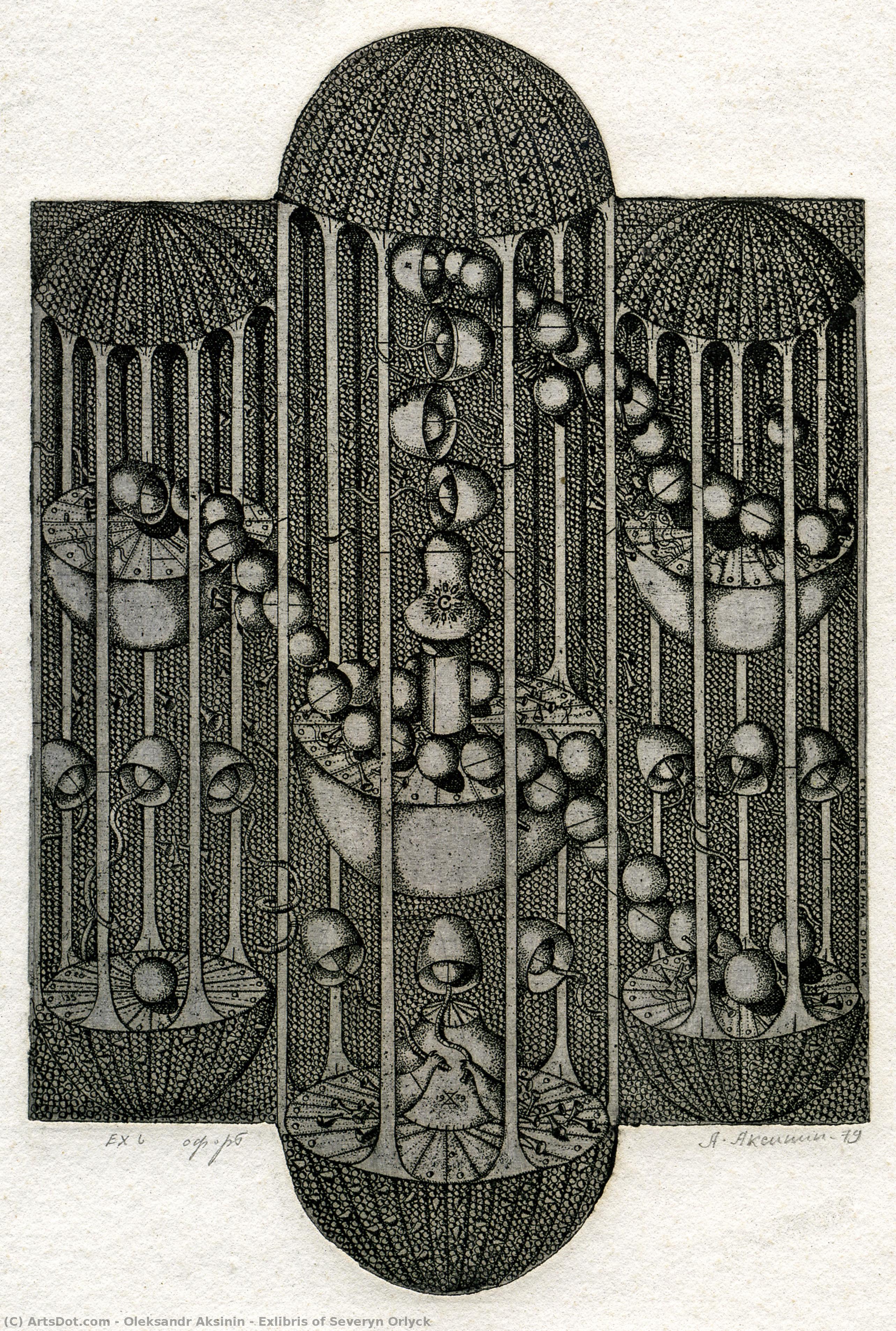 Exlibris Of Severyn Orlyck — Oleksandr Aksinin