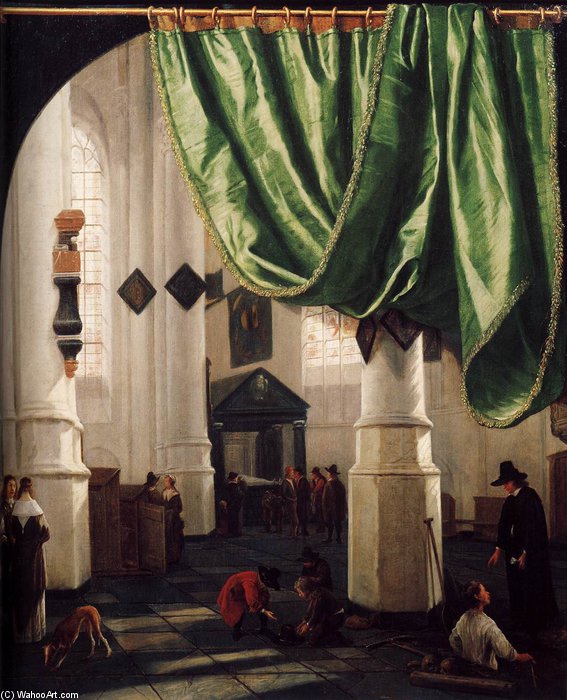 Interior Of The Oude Kerk, Delft, With The Tomb Of Piet Hein — Hendrick Corneliszoon Van Vliet