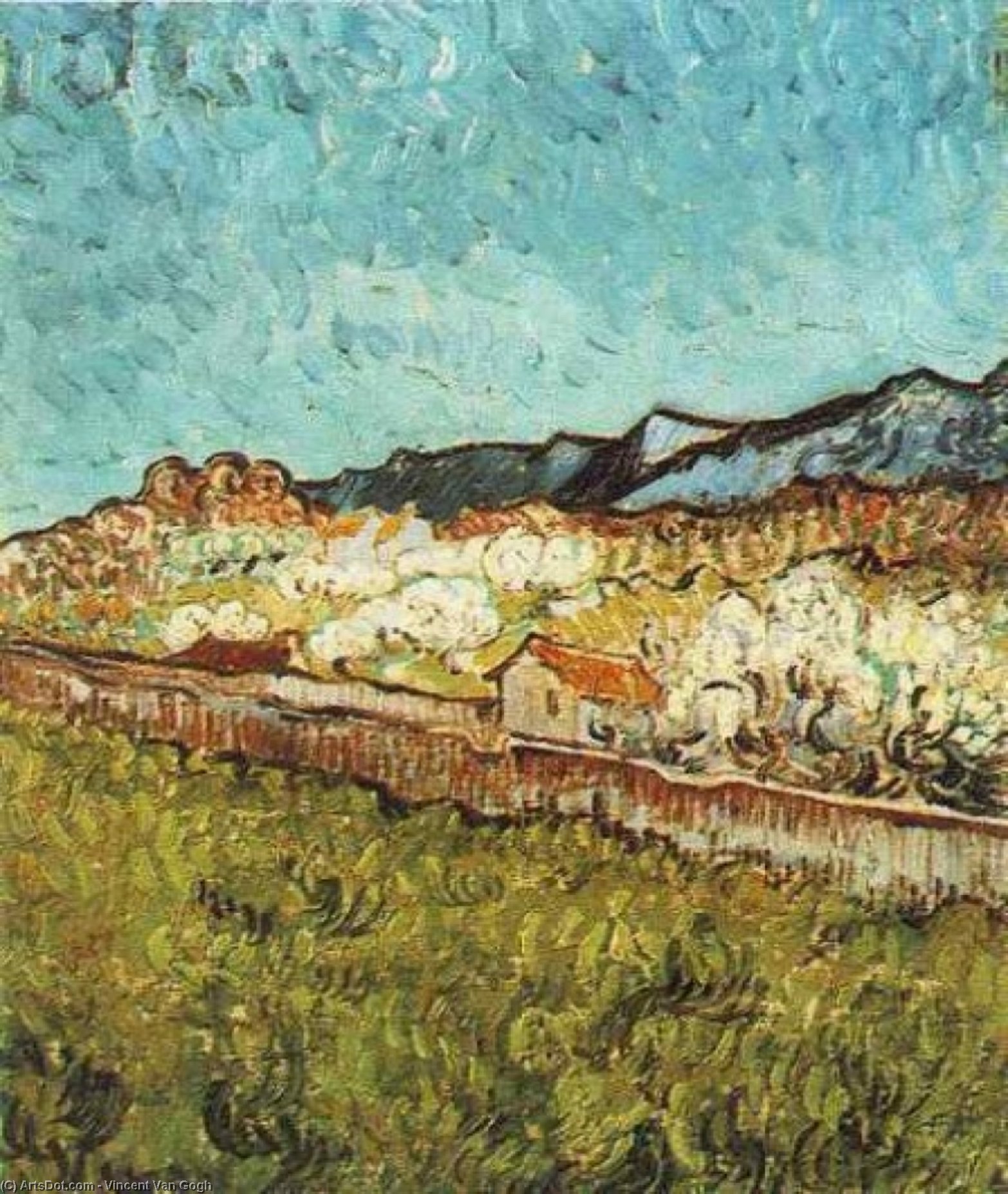 At The Foot Of The Mountains — Vincent Willem Van Gogh