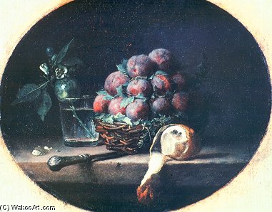 Still Life With Plums And A Lemon — Anne Vallayer-coster