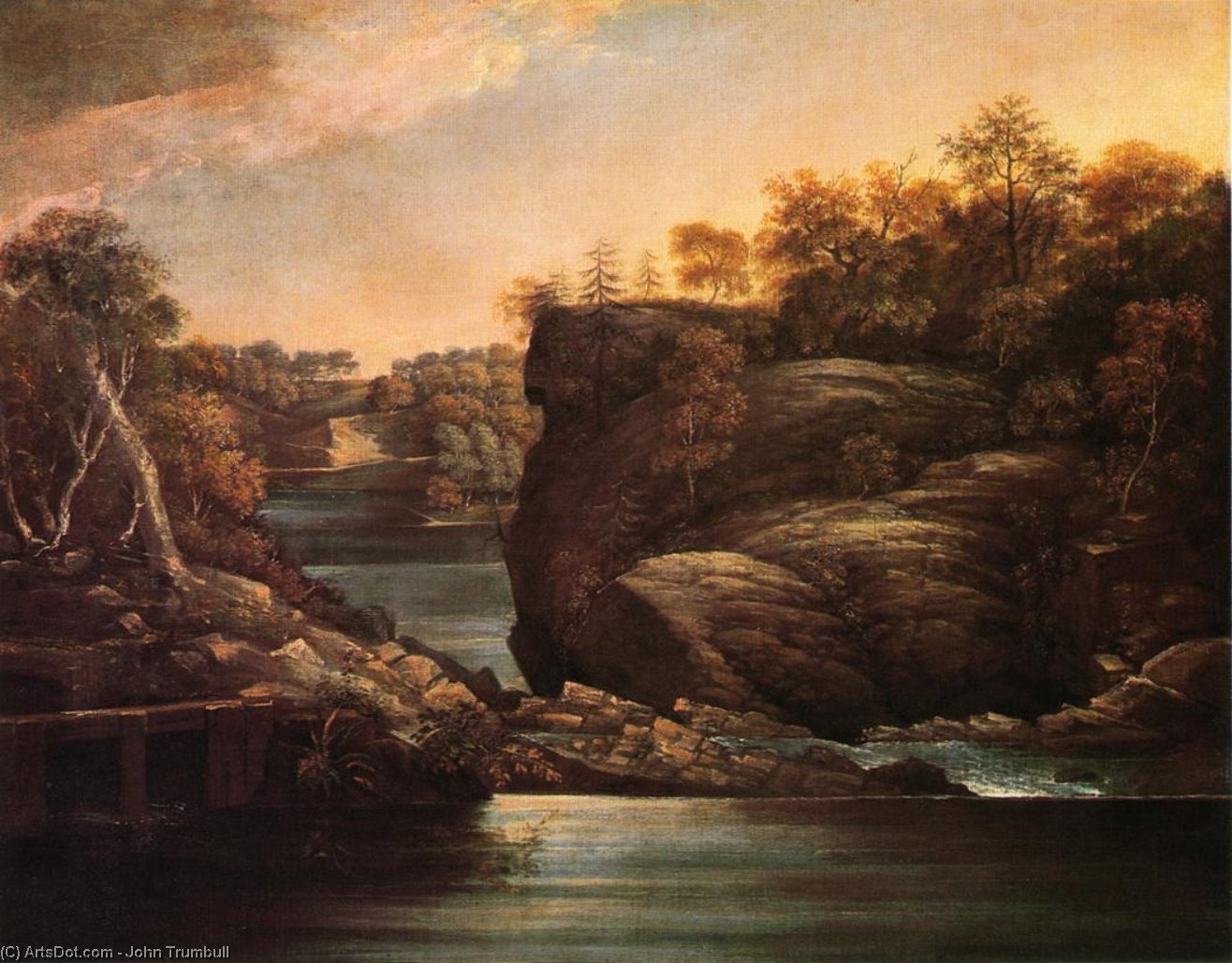 Cataratas De Norwich (también Conocidas Como Las Cataratas Del Yantic En Norwich) — Pintor De La Revolución