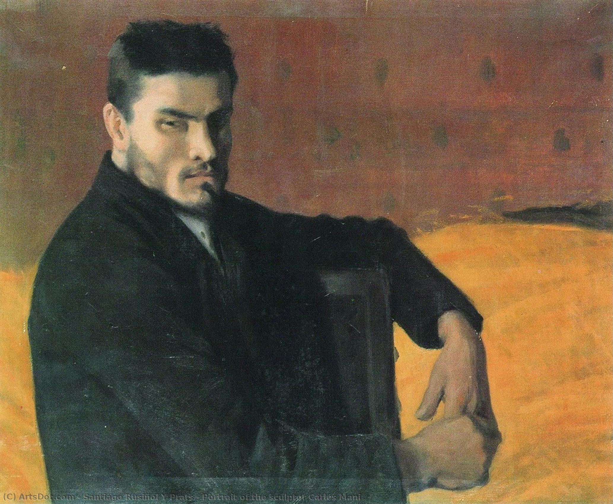 Portrait Of The Sculptor Carles Mani — Santiago Rusiñol Prats