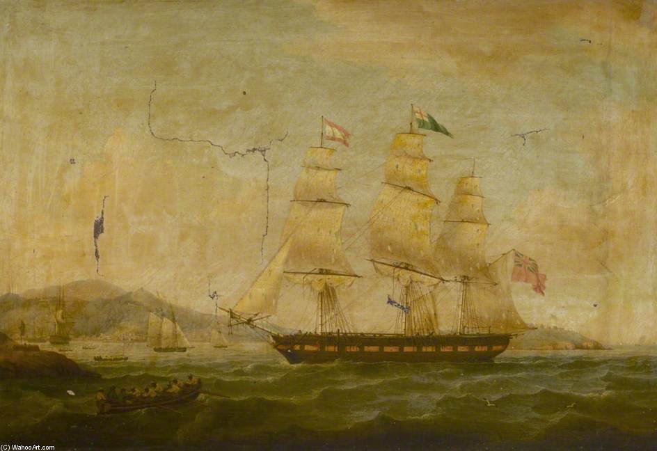 'hibernia' Beating Off The Privateer 'comet' — Томас Уиткомб